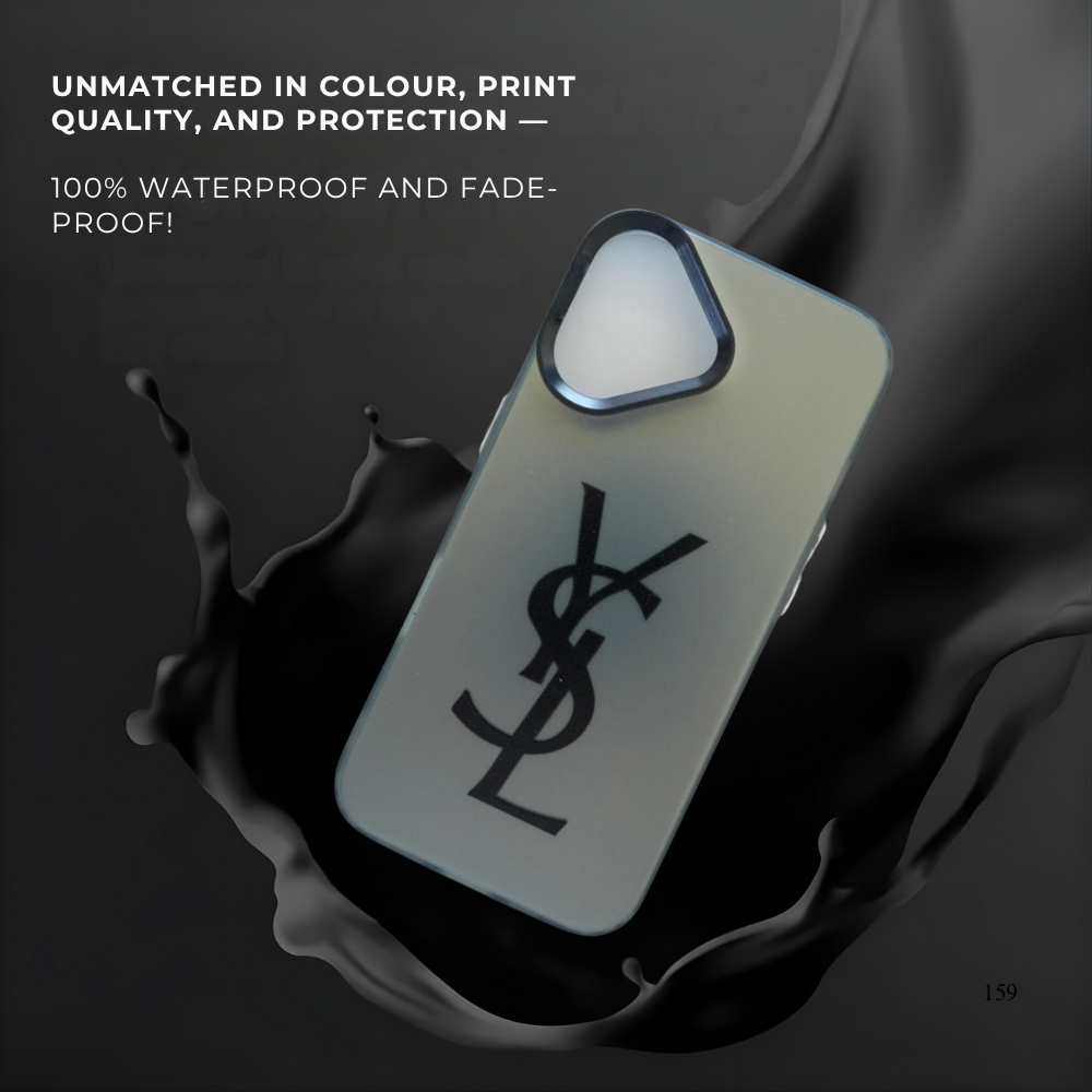 YSL Minimal Black Logo Case